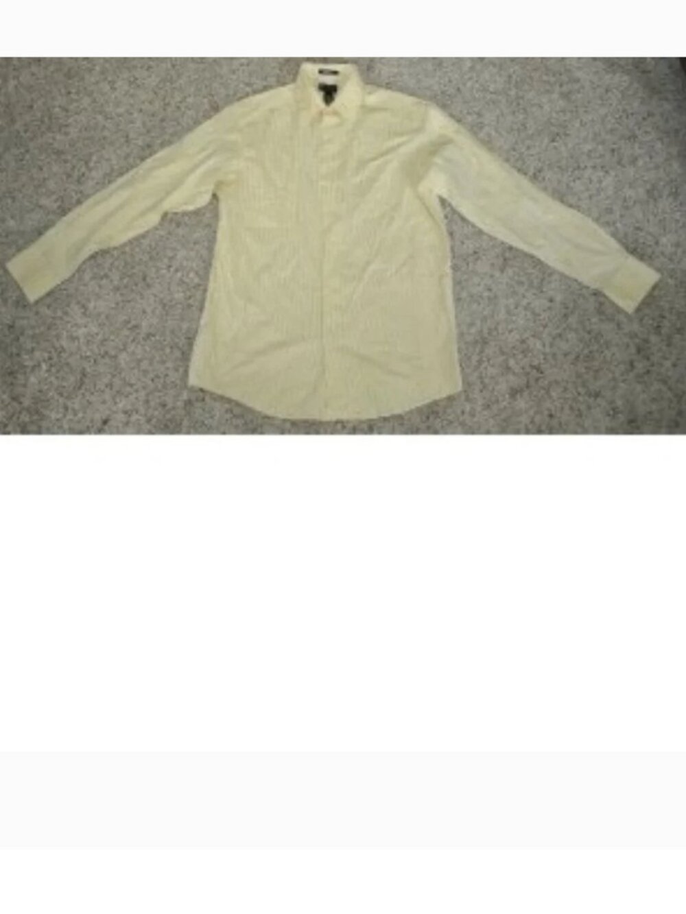 Axcess Dress Shirt Mens M Yellow Striped Long Sleeve Point Collar 1 Pocket